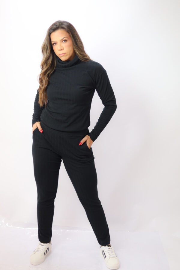 Conjunto Malha Canelada Ribana