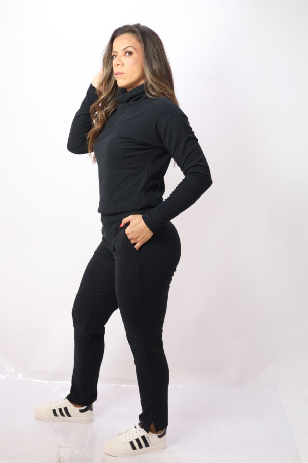 Conjunto Malha Canelada Ribana