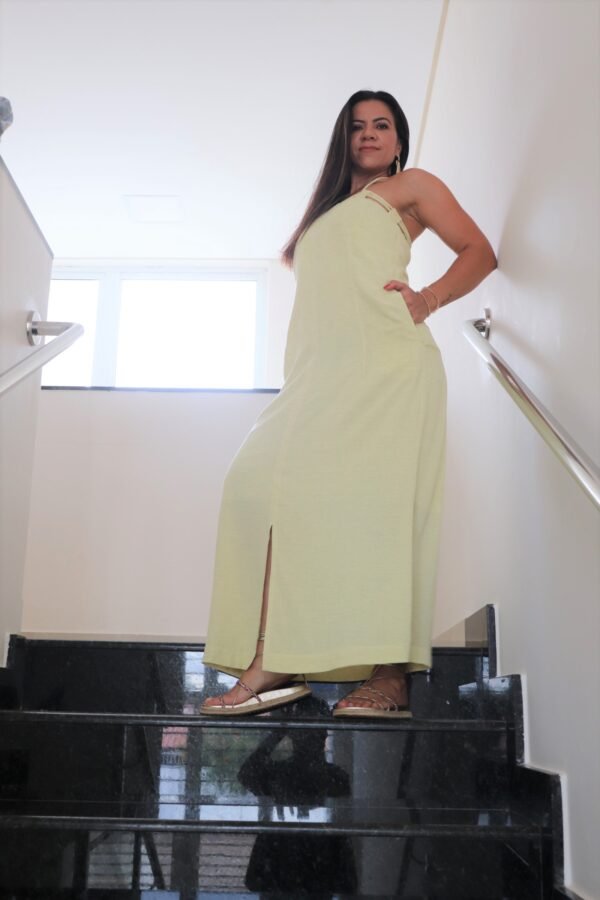 Vestido longo feminino com fenda - Image 2