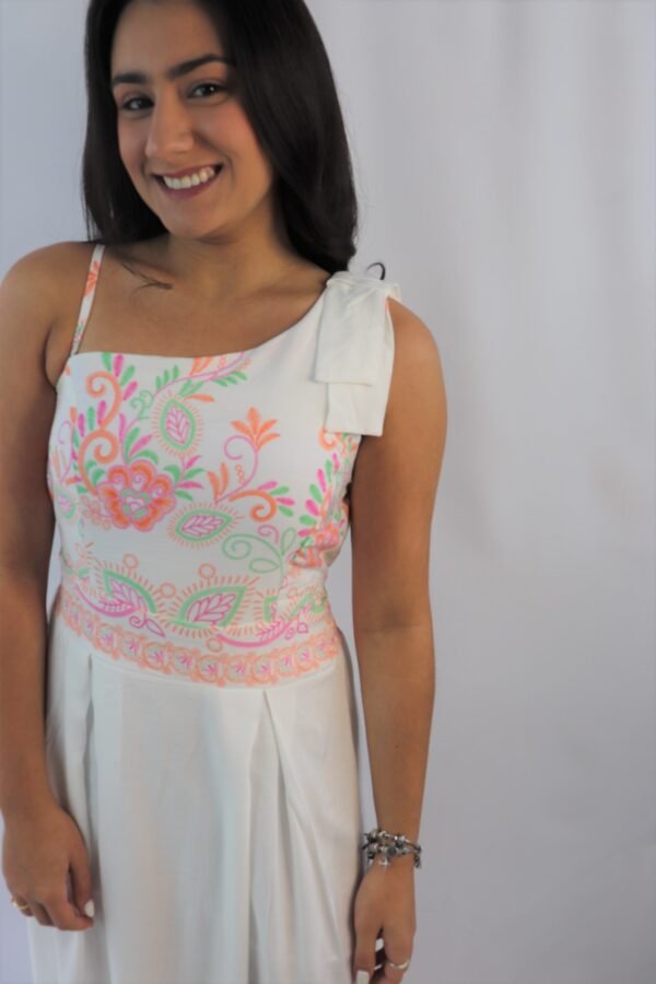 Vestido longo feminino estampa de flores Tschu - Image 3